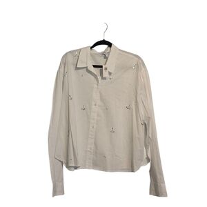 Old Navy White Button Down Shirt Casual Top